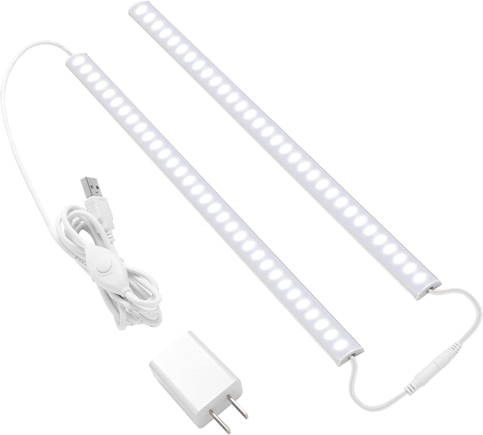 33 leds per 12-inch bar producing 400 lumens with 5v usb power input