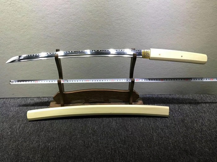 Katana,Handmade High carbon steel burn blade,Beech wood,Length 30" - Chinese sword shop