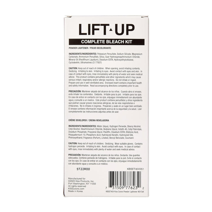 KISS Lift Up All-in-One Bleach Kit – Simple 6-Piece Set for a Clean, Uncluttered Routine