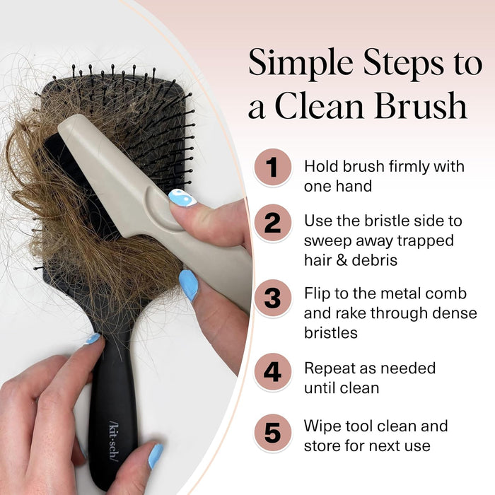 Kitsch Hair Brush Cleaner – Quick Salon-Style Brush Maintenance Tool for Busy Workstations, Fast Cleanup