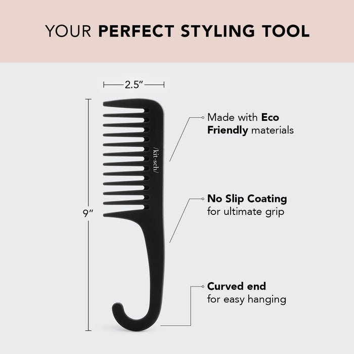 curved non-slip ergonomic handle for secure wet-hand grip