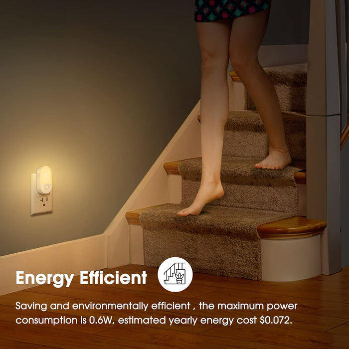 L LOHAS Plug-in Night Light – Color-Changing RGB Nightlight for Kids' Bedroom and Playroom, Dusk-to-Dawn Sensor