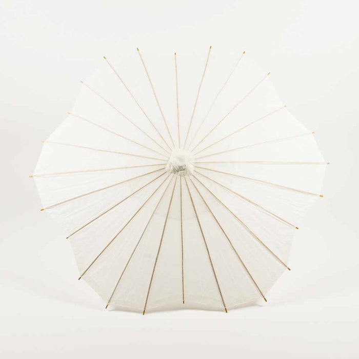 32 Inch White Paper Parasol Umbrella, Scallop Blossom Shaped - LunaBazaar.com - Discover.Decorate. Celebrate.