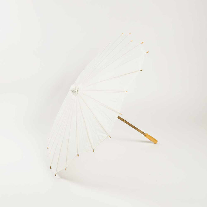 32 Inch White Paper Parasol Umbrella, Scallop Blossom Shaped - LunaBazaar.com - Discover.Decorate. Celebrate.