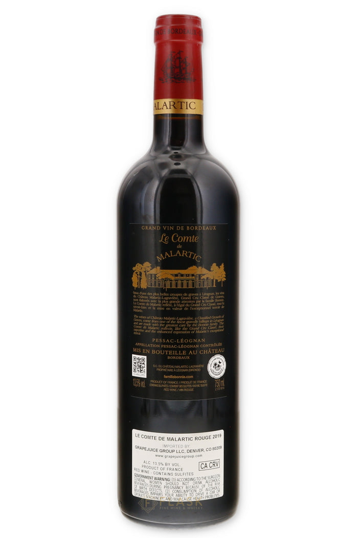 Le Comte de Malartic Rouge 2019 750ml - Flask Fine Wine & Whisky
