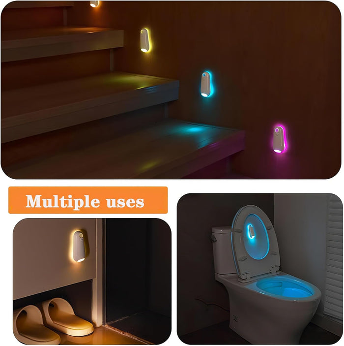 LED Toilet Light Motion Activated – Safe Nighttime Bathroom Navigation for Elderly, Splash-Proof