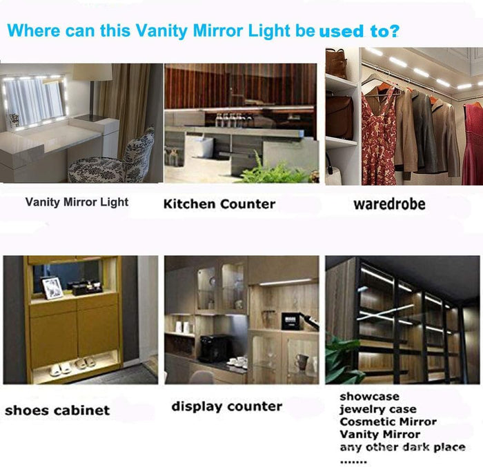 Led Vanity Mirror Lights – Modern Apartment Decor Accent for Dressing Area and Bathroom Mirror