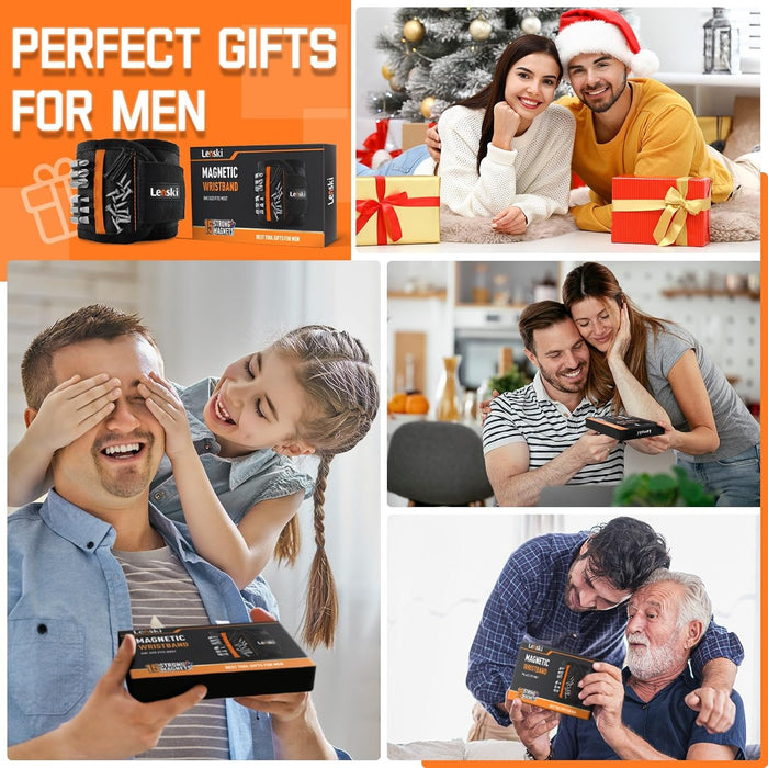 Lenski Magnetic Wristband Tool Belt – Unique Father's Day Gift for Handy Dads, Birthday Present for Grandpa