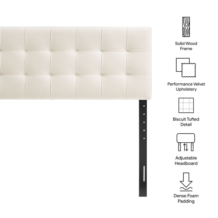 Lily Stain-Resistant Performance Velvet Queen Size Headboard