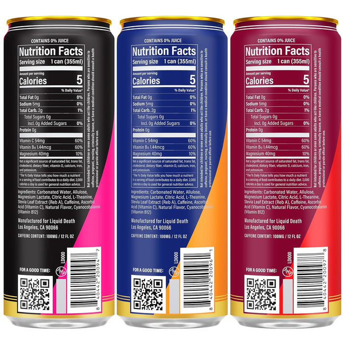 zero sugar, 5 calories per 12 fl oz can