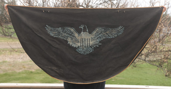 Antique Patriotic American Eagle Canvas Bunting Banner