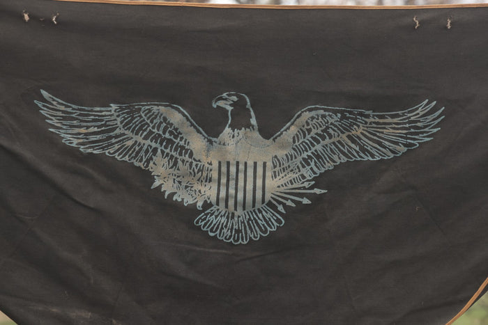 Antique Patriotic American Eagle Canvas Bunting Banner