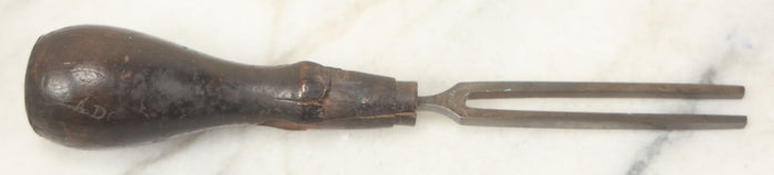 Lot 105 - Grouping Of Four Antique Musical Items Including Two Tuning Forks, Whistle, And Mouth Harp