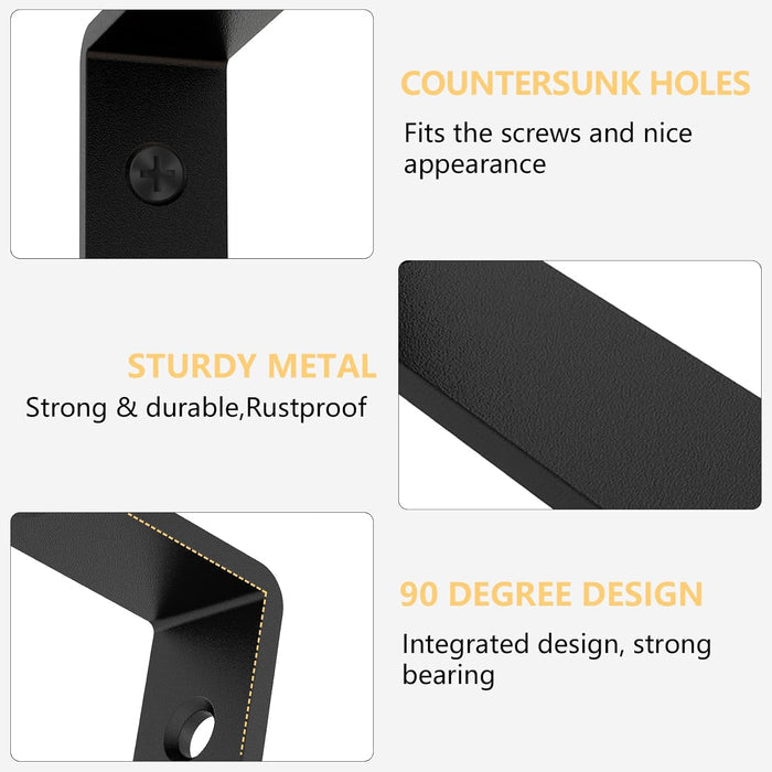 counter-sunk (sinking) screw holes for hidden hardware and a flush, modern look
