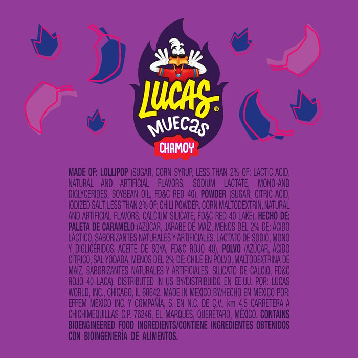 Lucas Muecas Chamoy Lollipops – Fun Party Gift Pack for Friends Who Love Spicy-Sweet Mexican Snacks