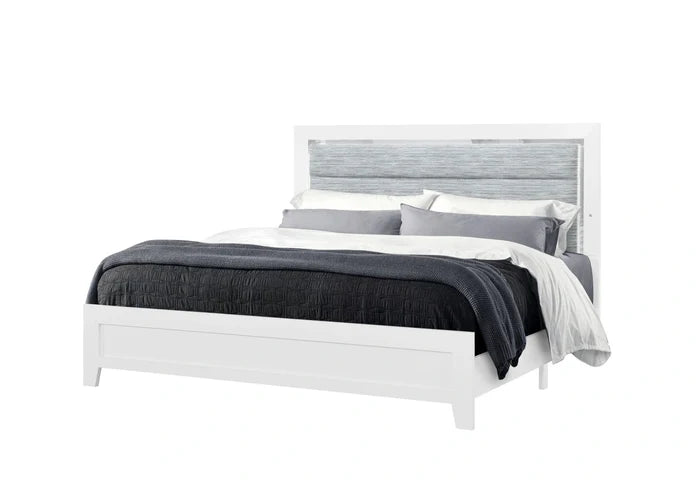 Luccia White Bed with LED