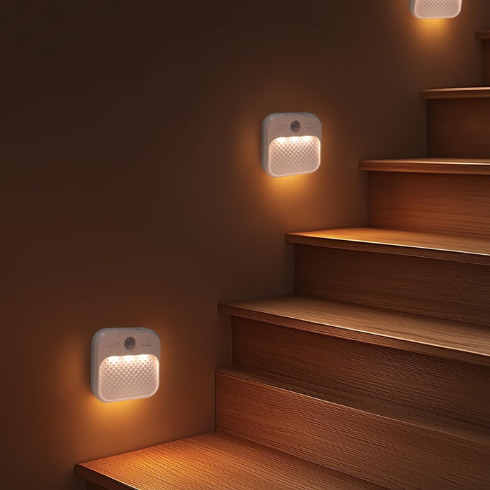 LumaGlow Rechargeable LED Night Light – Smokeless Hallway Motion Sensor Light for Seniors and Kids