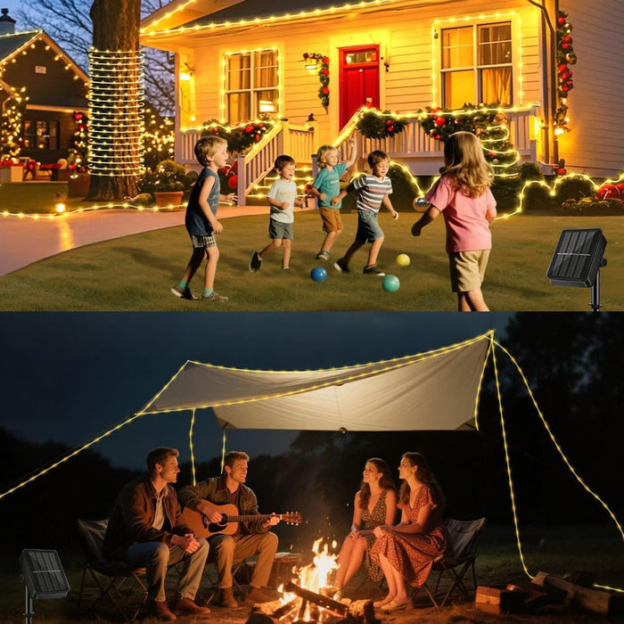 Lumify Decorative Solar Rope Light 100LED String for Bedroom Decor Moody Wall Art and Reading Nook Glow