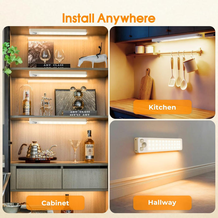 LuminBeam Under Cabinet Work Light – Hands-Free Cooking and Meal Prep Focus with 6000K Cool White Option