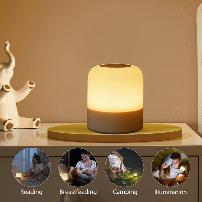 LumiNest Baby Night Light for Nursery and Toddler Room, Cordless LED Egg Lamp with Soft Warm Glow