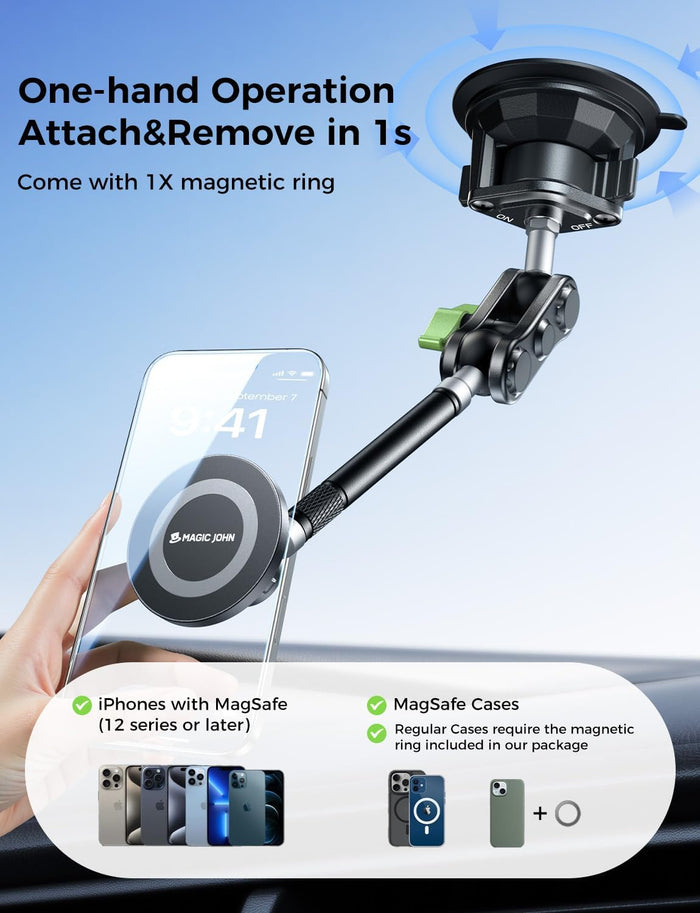 aviation-grade aluminum telescopic arm for shake-free positioning