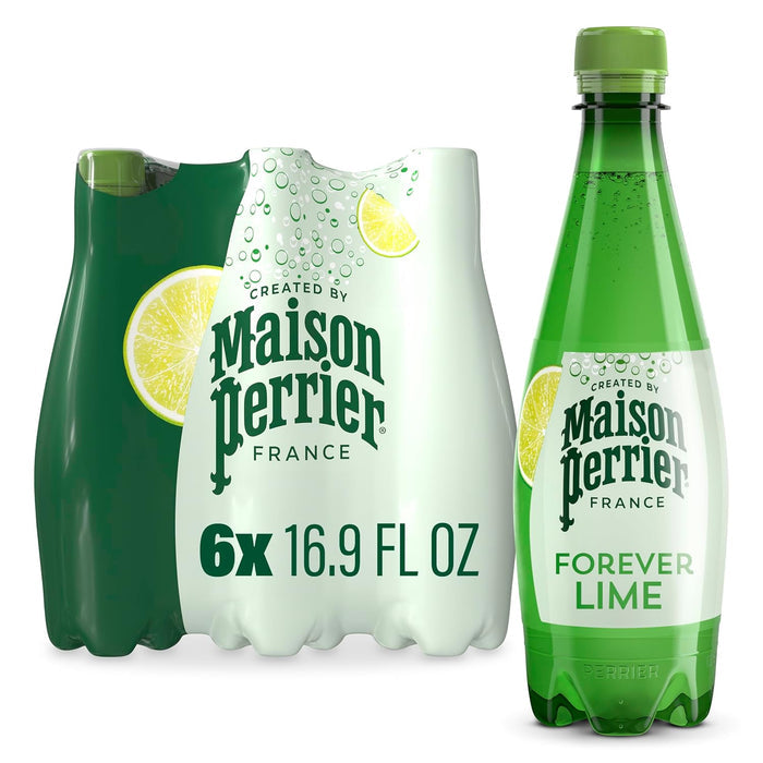 pack of twelve 16.9 fl oz pet plastic bottles (also available in 6-pack unflavored and 6-pack lime)