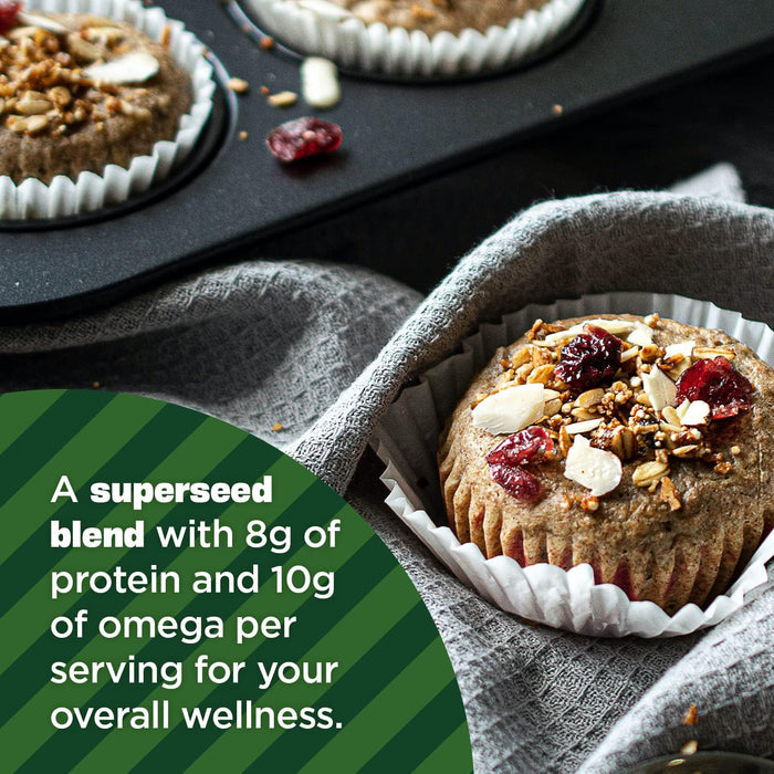 neutral nutty flavor profile compatible with smoothies, baking, and toppings