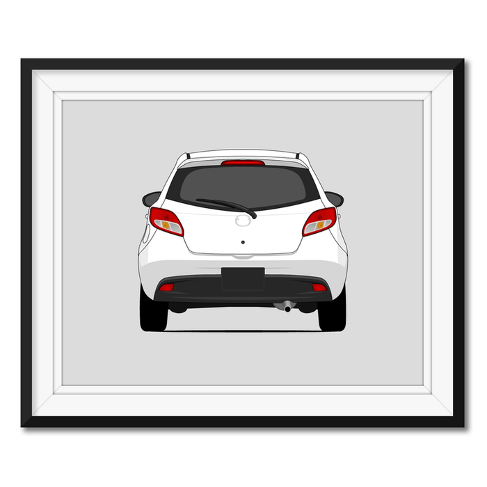 Mazda 2 DE/DH (2007-2014) (Rear) Poster