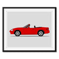 Mazda Miata MX-5 NB (1998-2005) (Side Profile) Poster