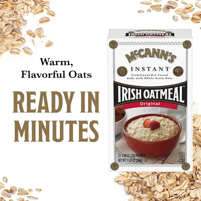 McCann's Instant Irish Oatmeal — Diabetic-Friendly Oatmeal Mix-In, 1g Sugar Per Serving