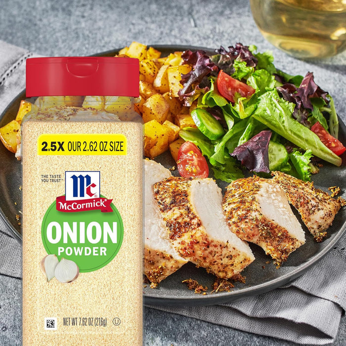 McCormick Onion Powder 7.62 oz – Low-Sodium Flavor Boost for Heart-Healthy Cooking