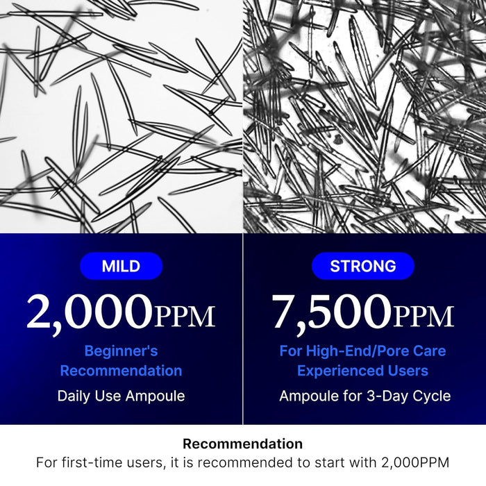 three targeted formulas: zero (vitality), pdrn collagen (anti-aging), azelaic acid (blemishes)