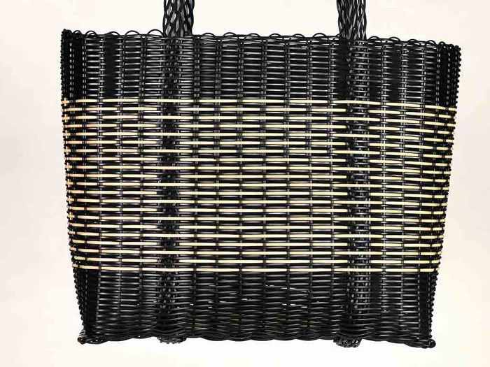 Medium Deep Woven Recyclyed Plastic High Capacity Handbag - El Salvador - view 2