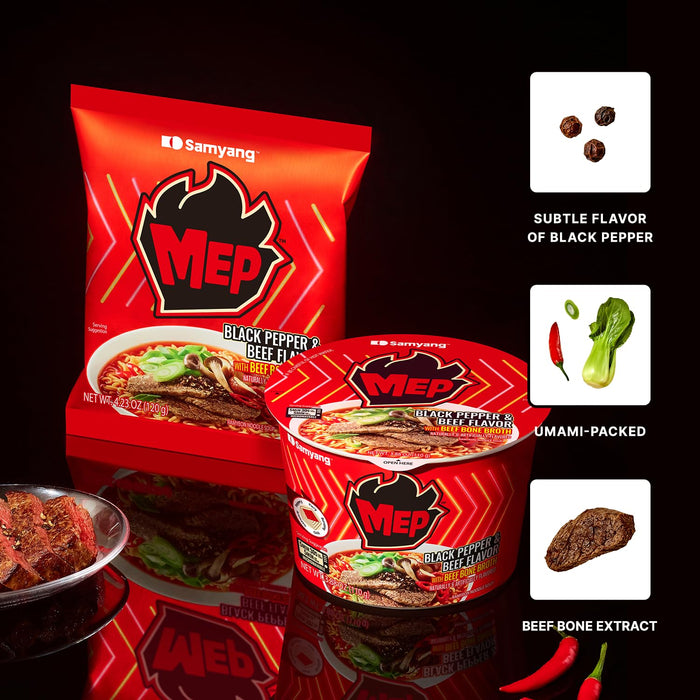 made by samyang, a leading korean noodle manufacturer
