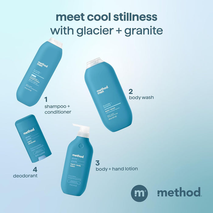 glacier + granite arctic-inspired fragrance for a fresh, long-lasting scent