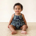 MIDNIGHT PALM THIN STRAP ONESIE