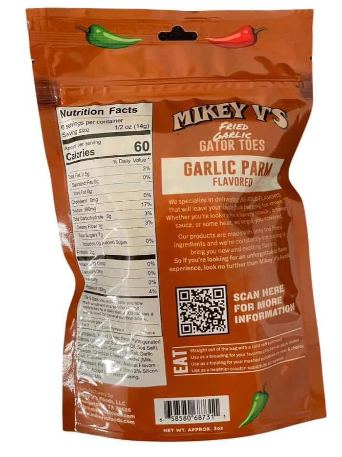 deep-fried garlic pieces in bite-sized 'toe' shape