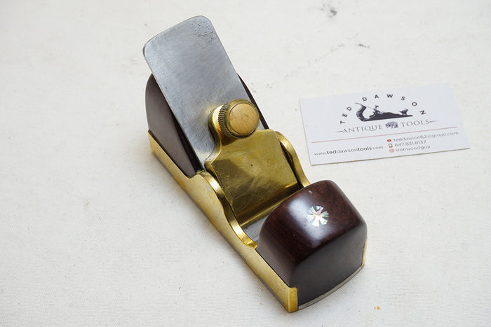 MINT SMALL BRASS DOVETAILED INFILL SMOOTH PLANE