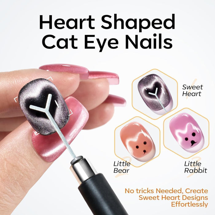strong neodymium suction for instant cat eye effect formation in 15-30 seconds