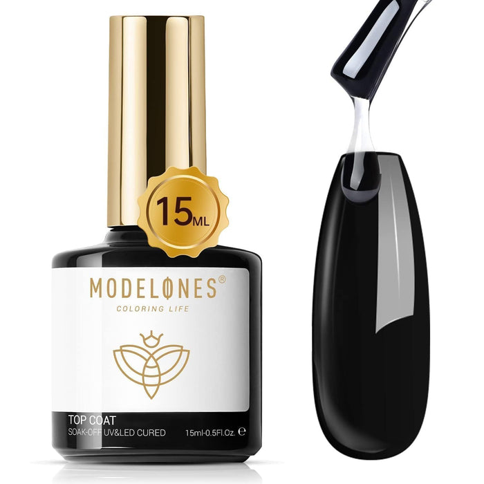 no-wipe gel top coat formula requiring only a 36w uv/led lamp cure (90-120 seconds)