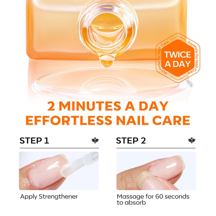 easy-apply brush providing even coverage on nails, cuticles, and toenails
