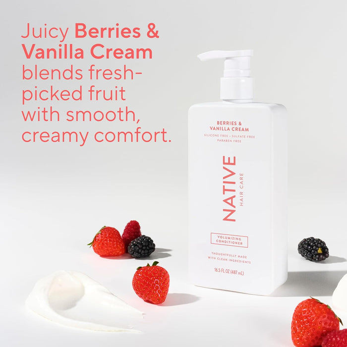 Native Volumizing Conditioner Berries & Vanilla Cream – Gourmand Scent Layering for Self-Care Rituals