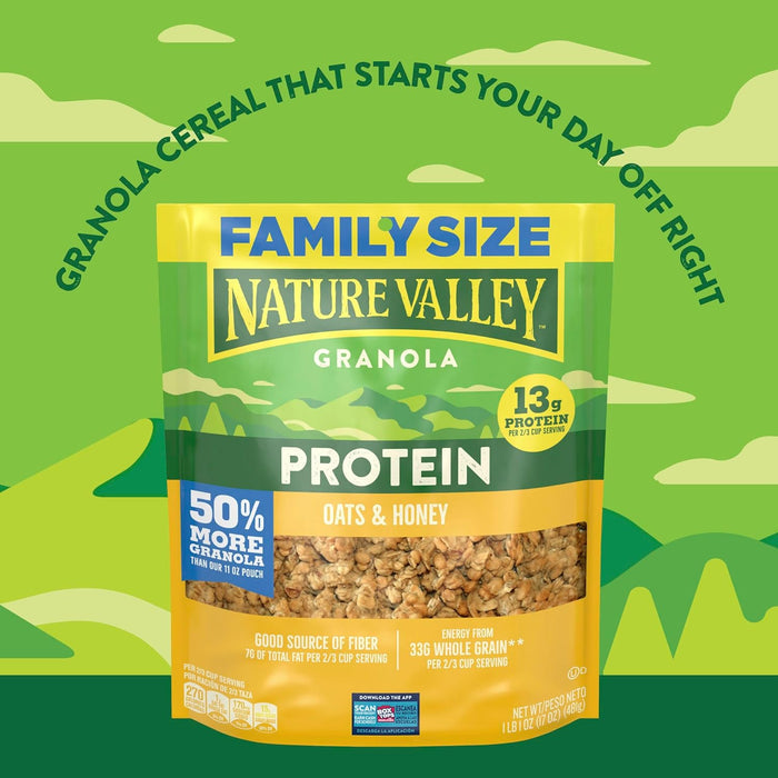 crunchy honey-flavored granola clusters