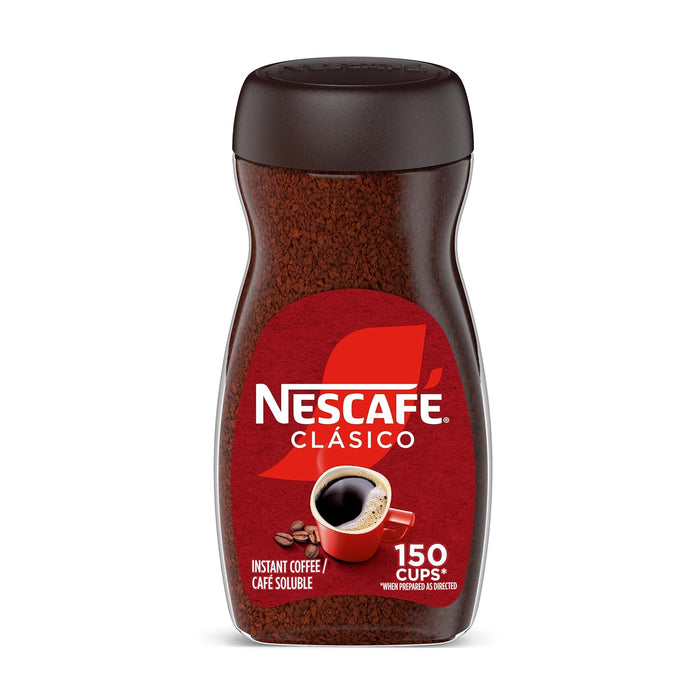100% real coffee in instant powder form — dissolves in hot water with no brewing