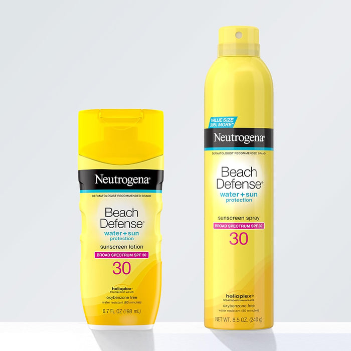 Neutrogena Beach Defense SPF 30 Sunscreen Spray for Tropical Vacations and Reef-Safe Travel, 8.5 oz