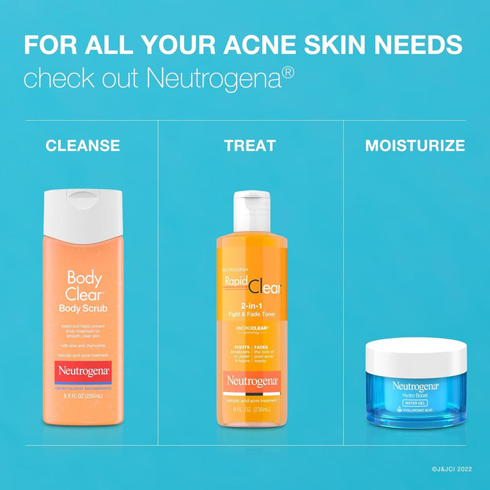 Neutrogena Body Clear Acne Body Wash 2% Salicylic Acid – Post-Workout Shower Cleanser for Gym and Locker Room