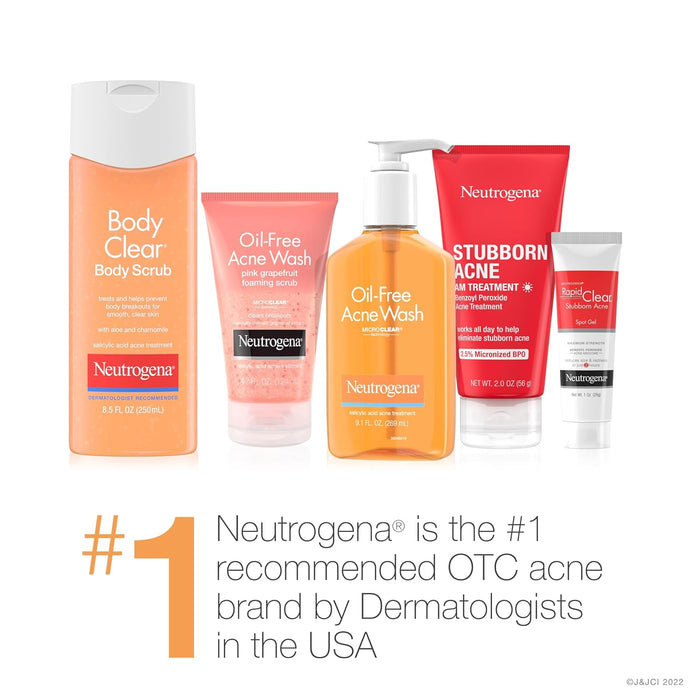 Neutrogena Body Clear Acne Body Wash 2% Salicylic Acid – Post-Workout Shower Cleanser for Gym and Locker Room