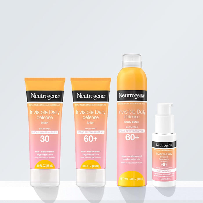 Neutrogena Invisible Daily Defense – One-Step Sun & Pollution Lotion, Multi-Tasking SPF 60+