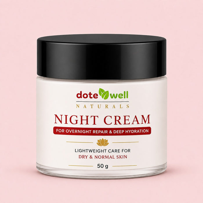 Night Cream for Overnight Repair & Deep Hydration | Skin Brightening for Dull & Dry Skin | 50g