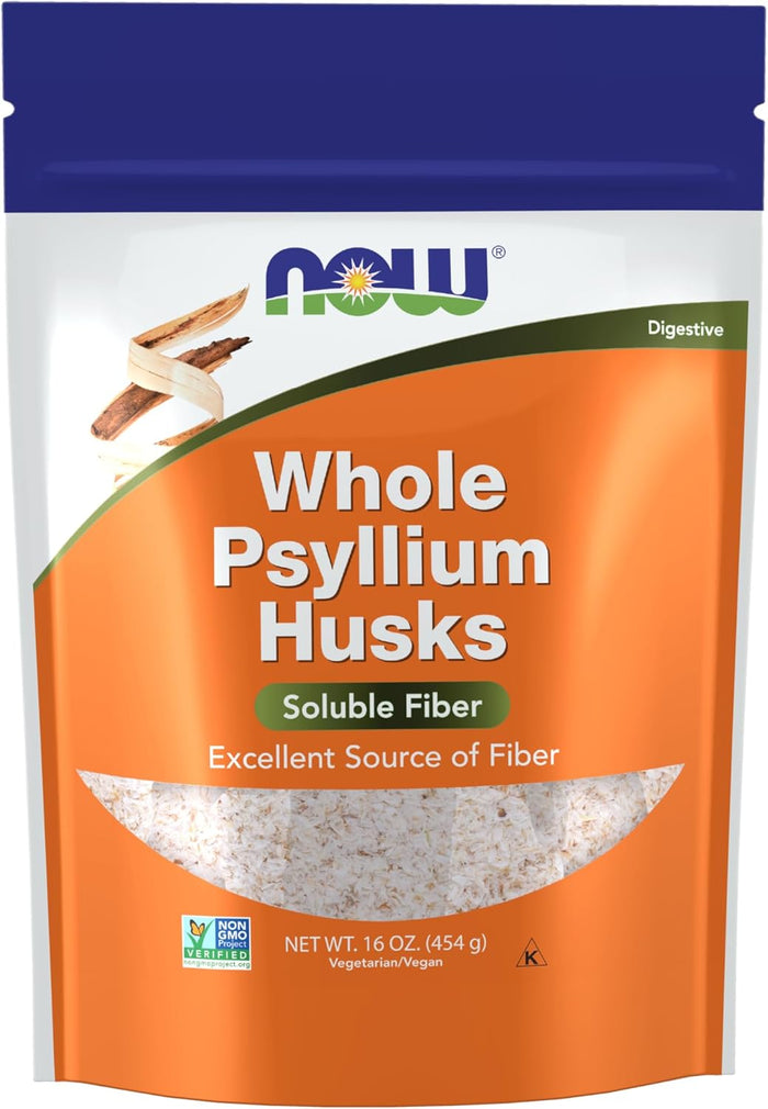 whole psyllium seed husks (single-ingredient, unprocessed soluble fiber)